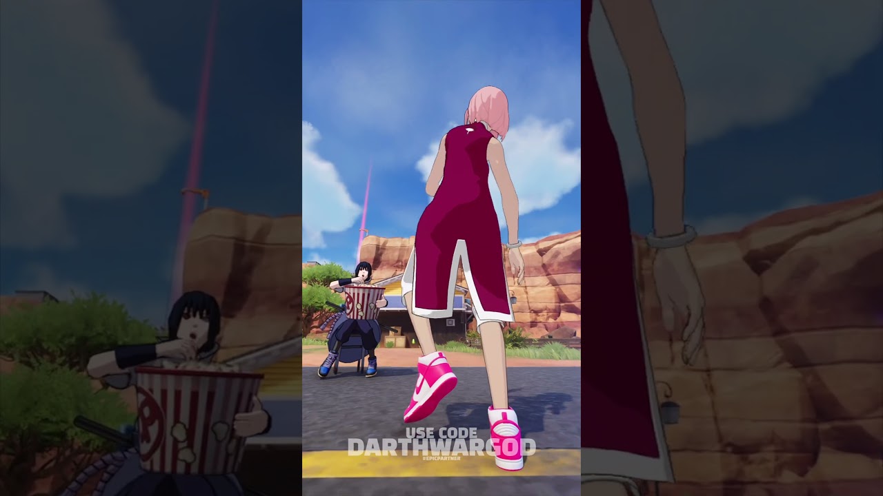 Sakura and Sasuke at it again #naruto #narutoshippuden #fortnite #shorts