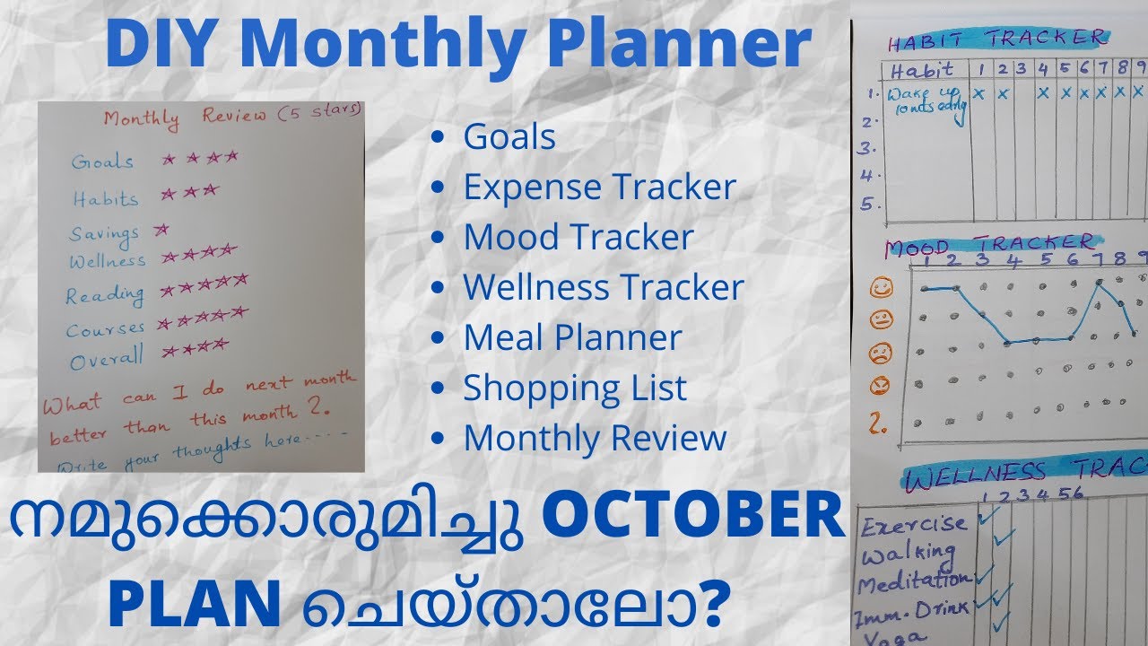 How to Plan A Month for Being Productive Easy DIY Monthly Planner in