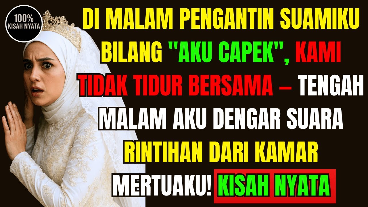 DI MALAM PENGANTIN SUAMIKU BILANG "AKU CAPEK", KAMI TIDAK TIDUR BERSAMA — TENGAH MALAM AKU DENGAR...