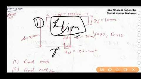 RCC~Lec21~U3~Question on MOR of Flanged Beam by Bharat Kumar Mahawar