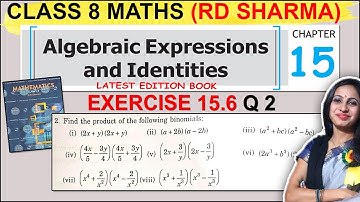 RD Sharma Solutions | Class 8 Maths Chapter 15 Algebraic Expressions | Ex 15.6 Question 2 Solution