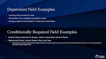 Online User Group Clip: Dependent & Conditionally Required Fields in Sugar Studio