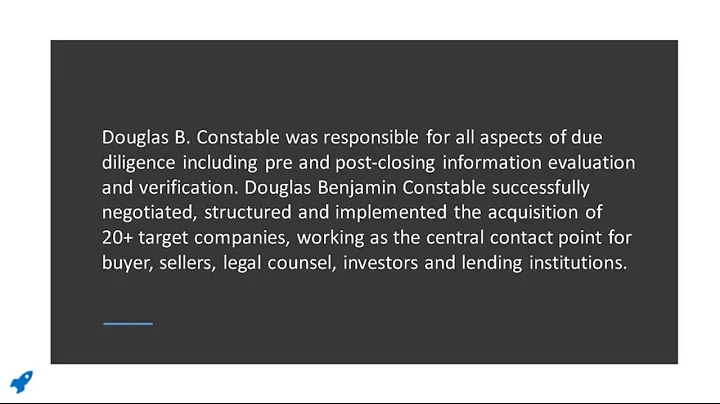 Douglas Benjamin Constable - Possesses Exceptional...