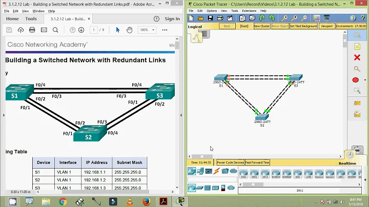 3.1.2.12 Lab - Building a Switched Network with Redundant Links