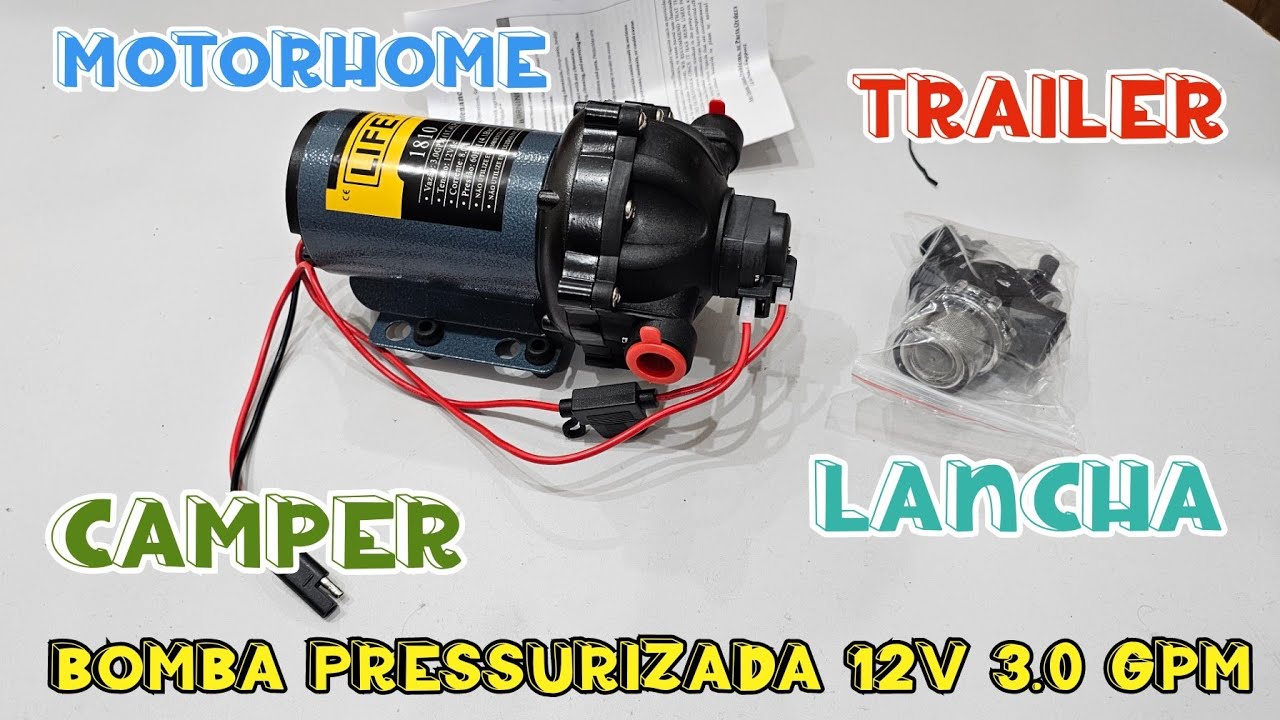 Bomba Pressurizada 12v 3.0 Gpm Motorhome, Trailer, Camper, Lancha, Barco