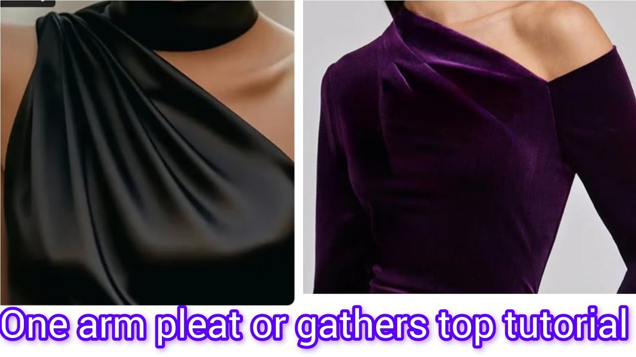 How to make a one arm sleeve top pleats /fullness/gathers 