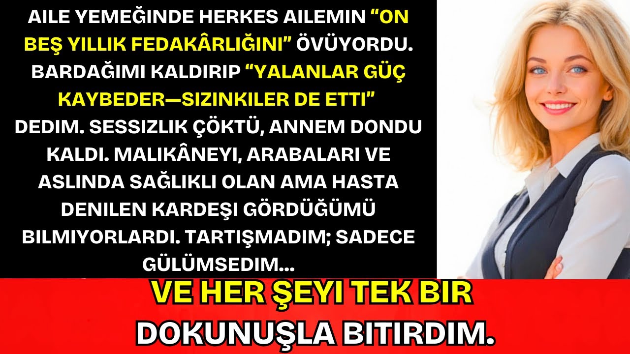 Aile Yemeğinde Anne Babamın “Fedakârlığını” Övdüler—Gülümsedim Ve Bastım