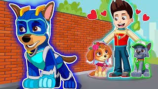 Paw Patrol The Mighty Movie | Chase Runs Away From Home  Sad Story But Happy Ending | Rainbow 3