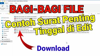 Bagi-Bagi File Contoh Surat Izin dan Surat Penting Lainnya | Download Disini