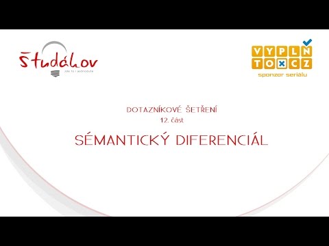 Video: Ako Zostaviť Sémantický Diferenciál