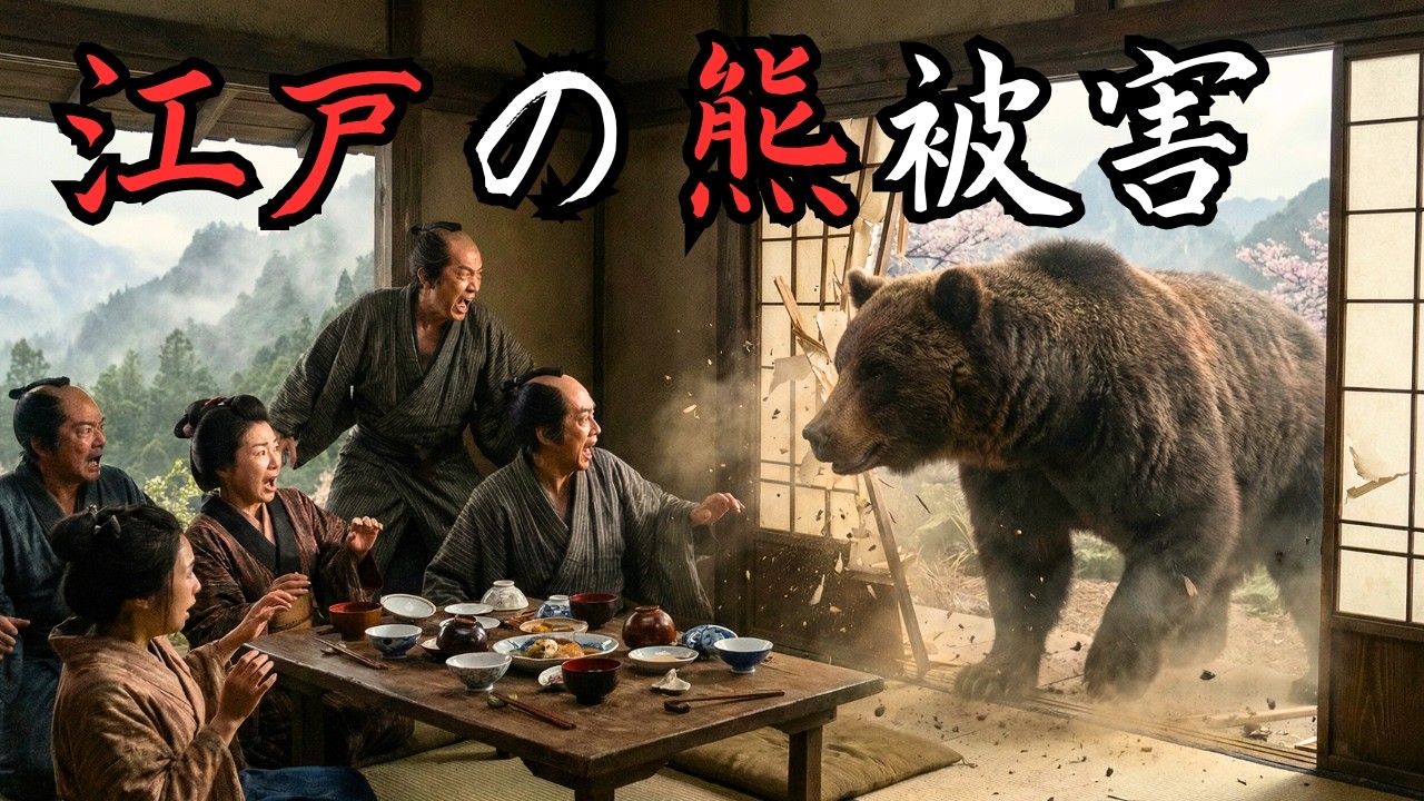 【江戸実写】江戸時代は熊に襲われる人が多かった？現代よりも危険だったその理由を公開
