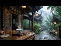Heavy Rain in Chinese Bamboo Temple ☔ Deep Sleep Music &amp; Relaxing Nature Ambience