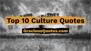 Top 10 Culture Quotes - Gracious Quotes