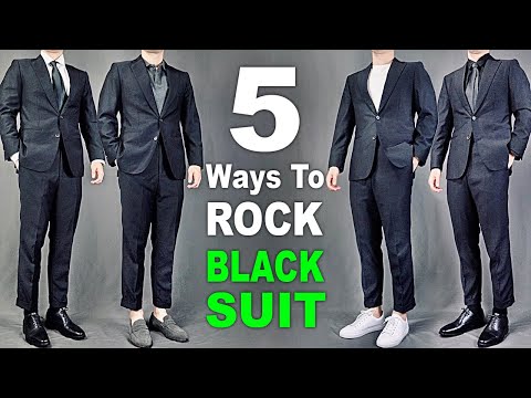 5 Ways To ROCK Black Suit | Men’s Outfit Ideas