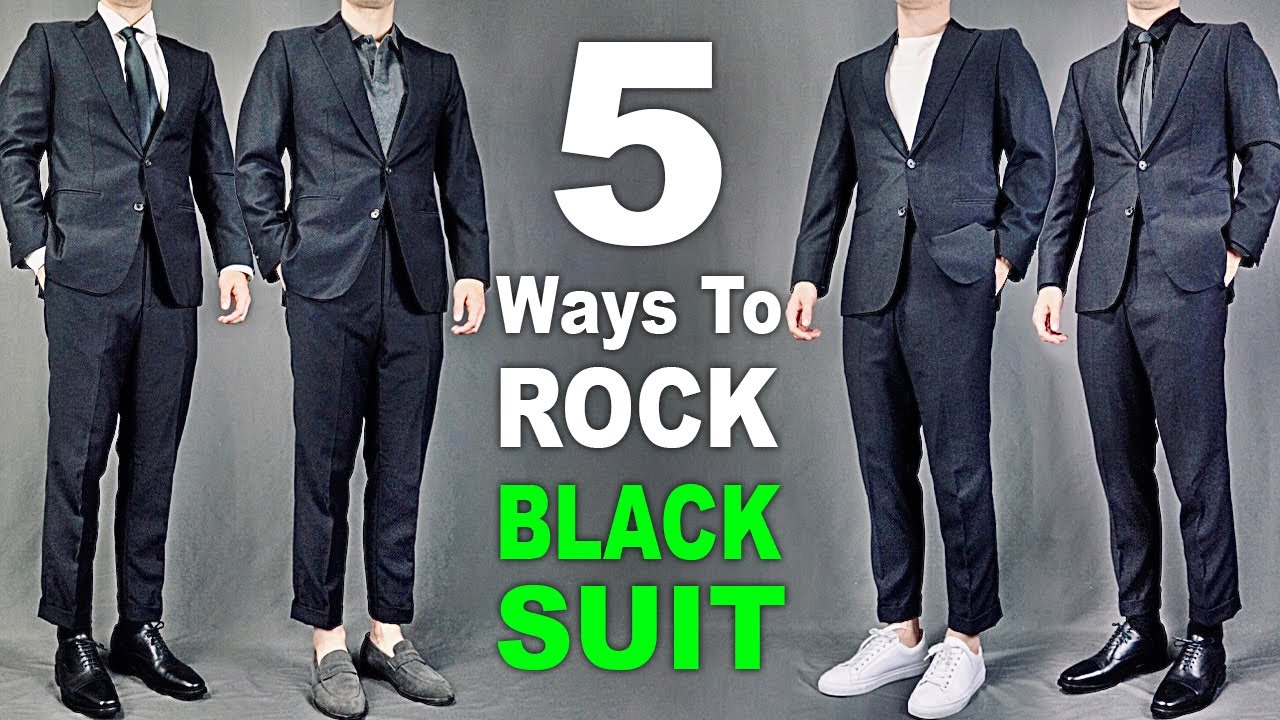 5 Ways To ROCK Black Suit | Men’s Outfit Ideas - YouTube