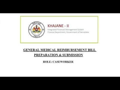 Khajane 2 Medical Reimbursement bill processing(Case worker  Login)