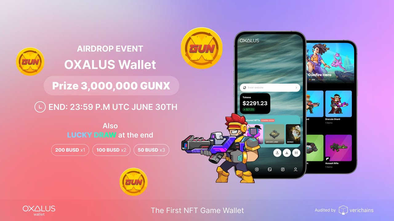 Oxalus Wallet X Gunfire AVAX - 3,000,000 $GUNX AIRDROP