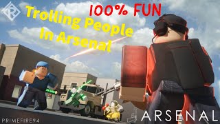 Trolling In Roblox Arsenal (Got Called Tanqr And Hacker) *100% FUN* + GIVEAWAY FOR 1000 ROBUX!!!