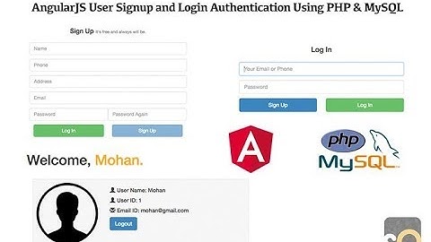 AngularJS User Signup And Login Authentication Using PHP & MySQL - PART 2