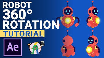 360 Degree Animation Tutorial in After Effects || Fake 3D ||  Robot Animation DUIK Bessel