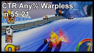 Crash Team Racing Any% Warpless in 55:21