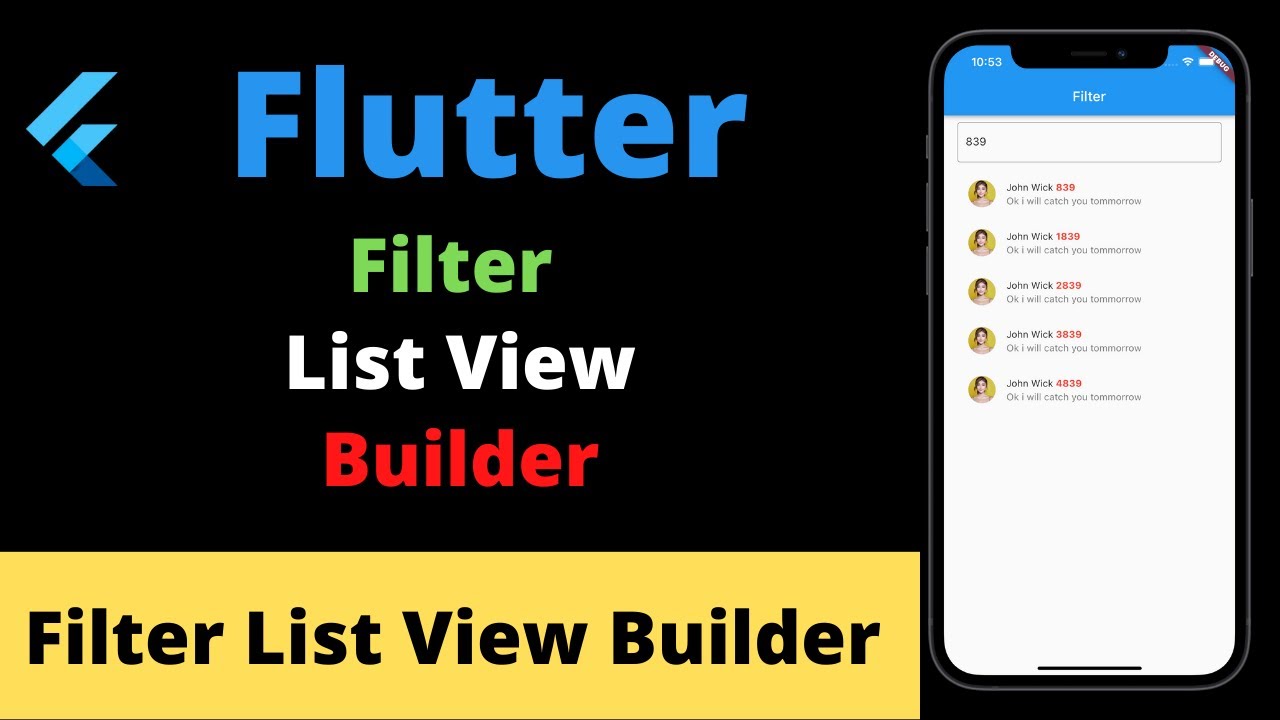 Flutter - How to filter List/ListView Builder in flutter || in Hinid ...