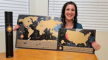 Scratch Off World Map + Plus Bonus!