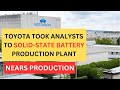 Toyota Shows Solid State Battery Production Plant Nears Mass Production of Solid-State Batteries