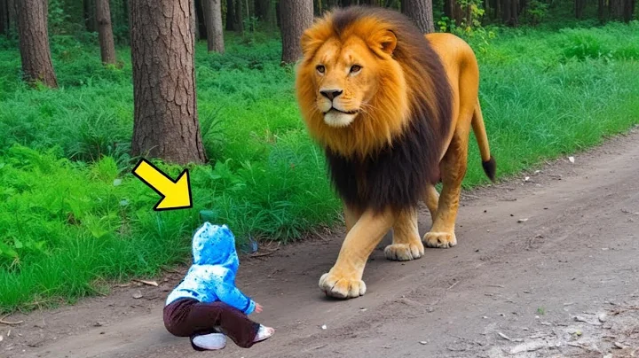 Lion Spots Abandoned Crying Boy On The Road...What Happens Next Is Unbelievable!!