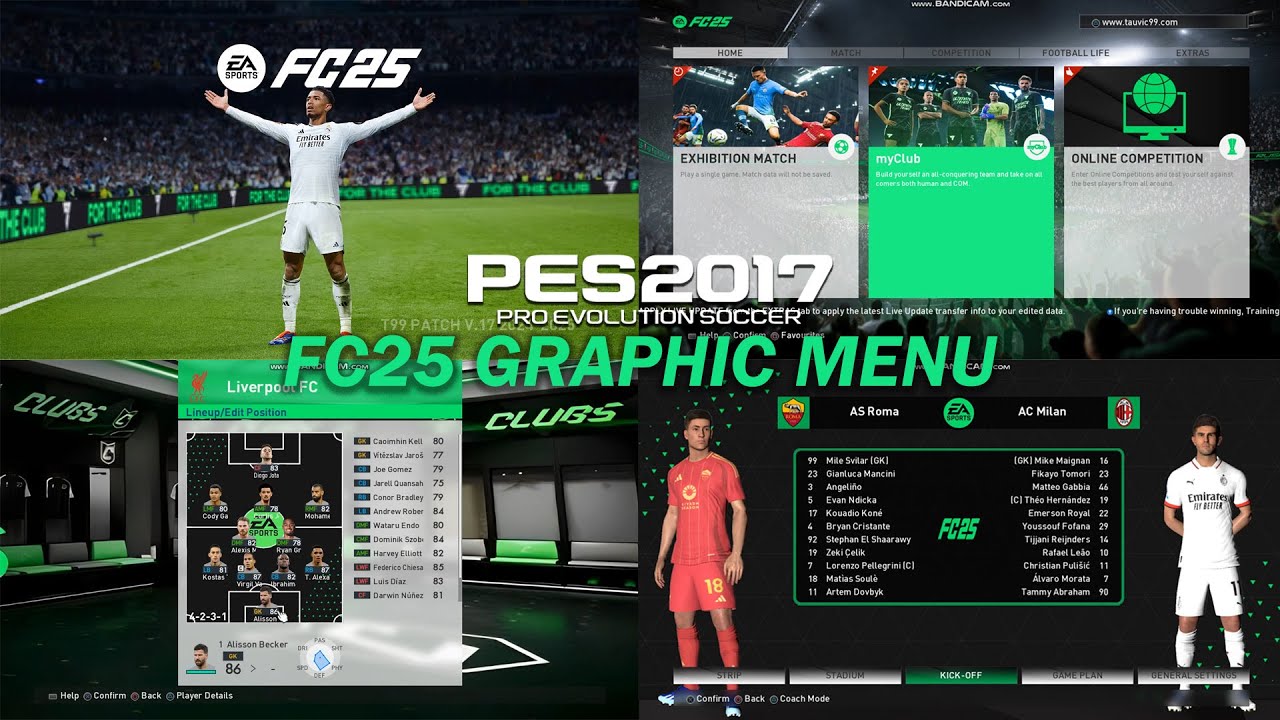 PES 2017 NEW EA FC 2025 GRAPHIC MENU YouTube