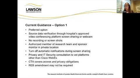 Ontario Clinical Trial Restart: Sharing Solutions on Remote Monitoring