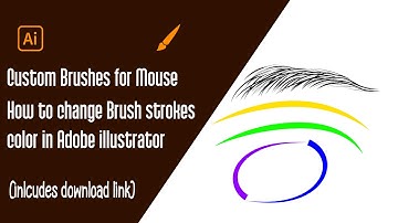 Colored Custom Brushes for Mouse + Free Download link || Adobe Illustrator || Bash Graphics