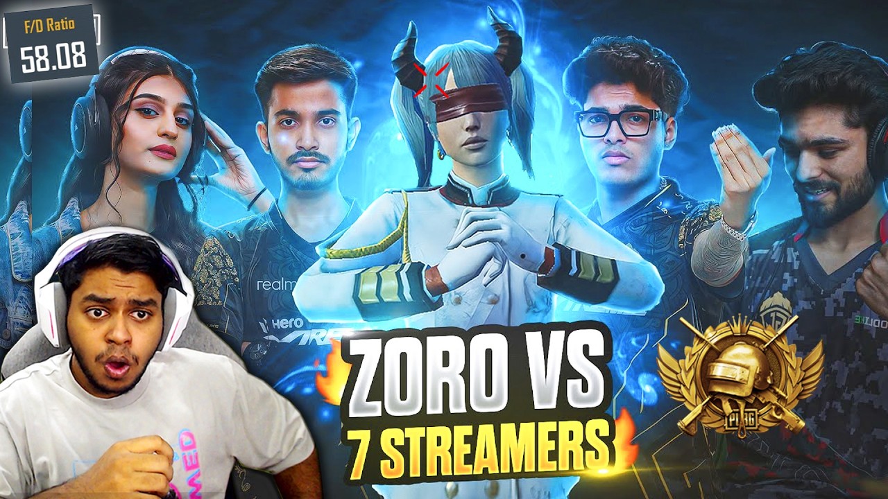 WORLD's HIGHEST 50 KD STREAM SNIPER ?? STREAMERS CLUTCH ZORO LIVE BEST Moments PUBG Mobile