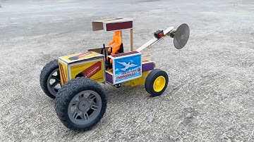 How to make matchbox tractor at home-diy mini tractor trolley project