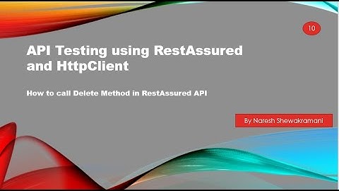 How to call Delete Method in RestAssured API