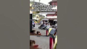 Pengendara motor Berontak saat Di tilang Polisi #shorts #viral