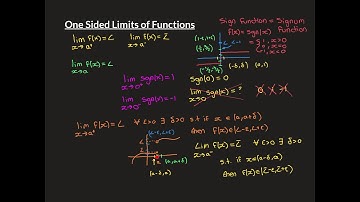 One Sided Limits of Functions