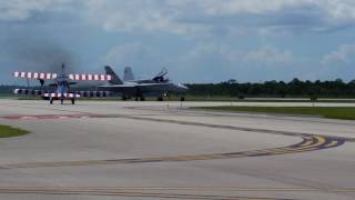 Shockwave Jet Truck vs. Airplane Drag Race