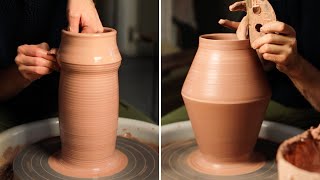 Throwing Big, Making a Large Angular Pottery Vase