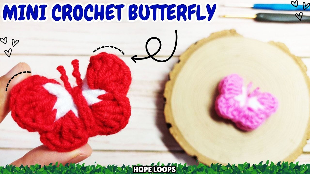How to Crochet a Mini Butterfly | Easy Crochet Tutorial for Beginners