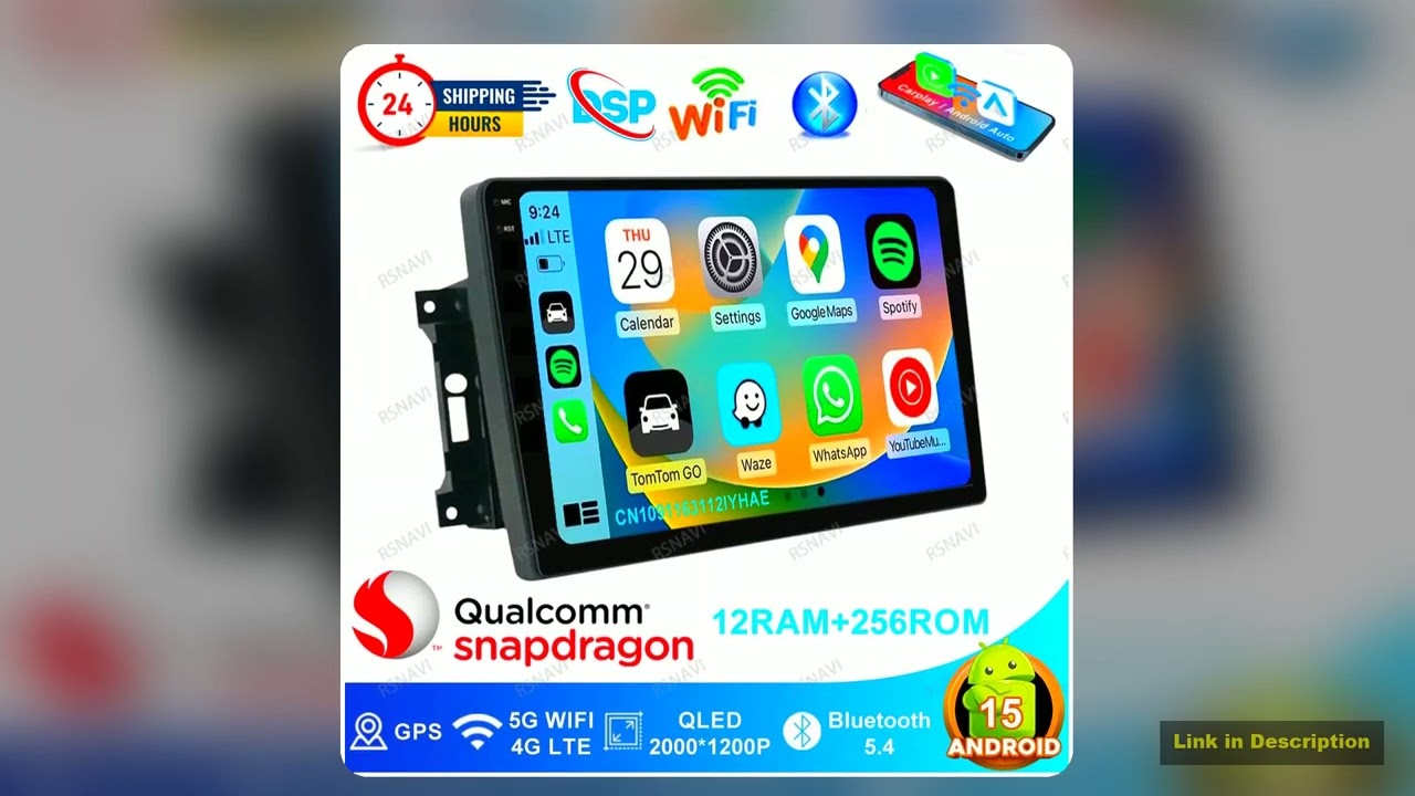 Android 15 Car Radio For Jeep Wrangler 3 JK 2007 2018 Head Unit Wireless Carplay Auto GPS QLED DVD