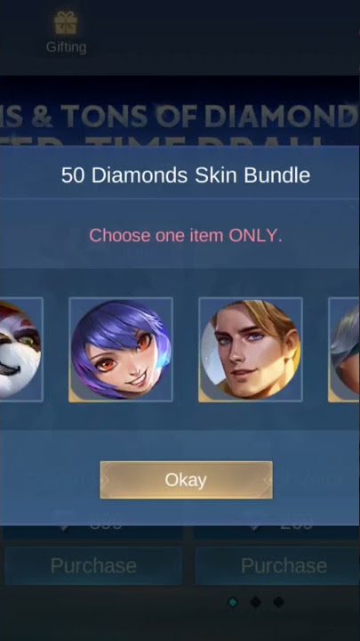 Mobile Legend Bang Bang ||  Skin Bundle 50 diamond || #mobilelegends @Elgin  #short #youtubeshorts