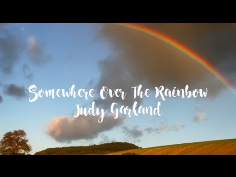 Somewhere Over The Rainbow - Judy Garland (Ukulele cover + Lyric video)