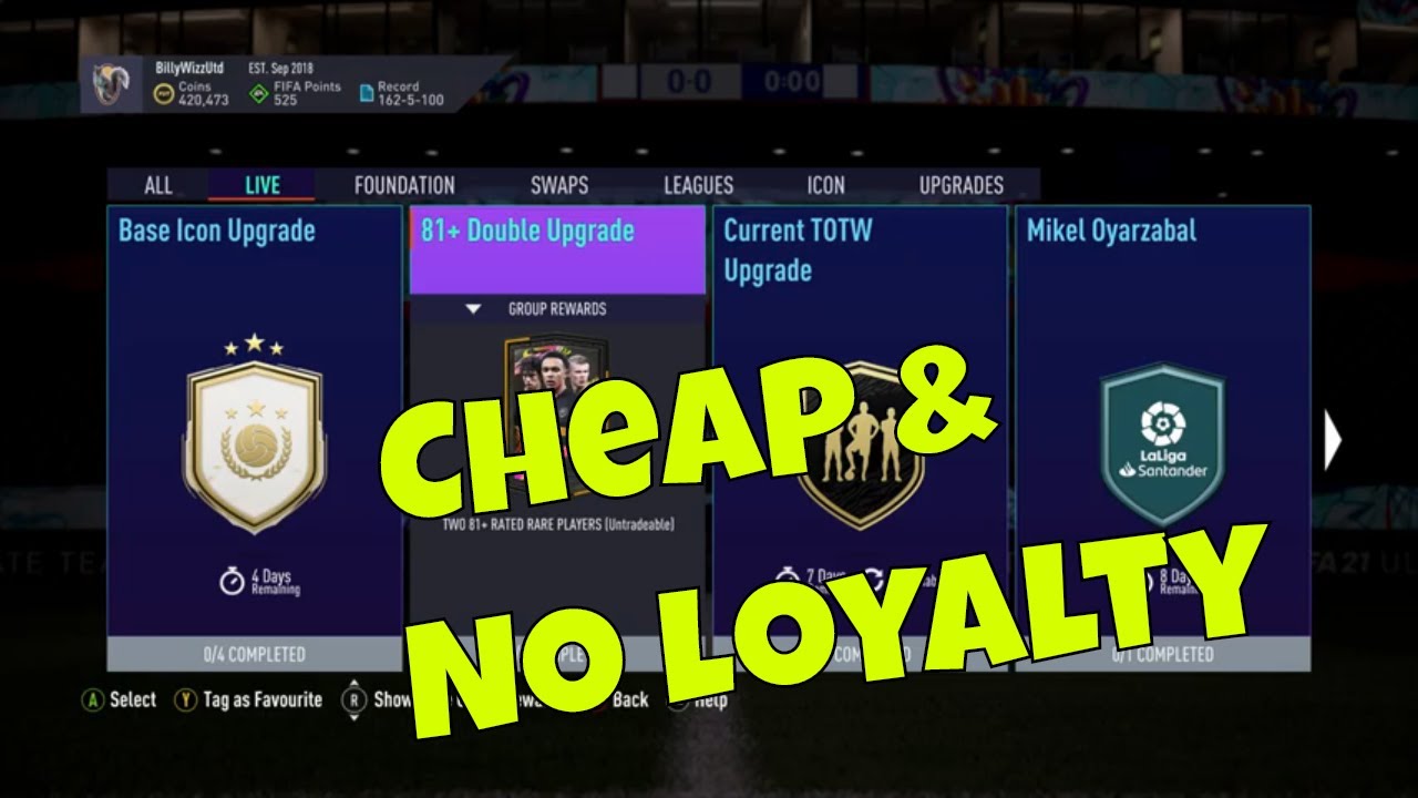 FUT 21 - SBC - 81+ Double Upgrade - Around 9k & No Loyalty