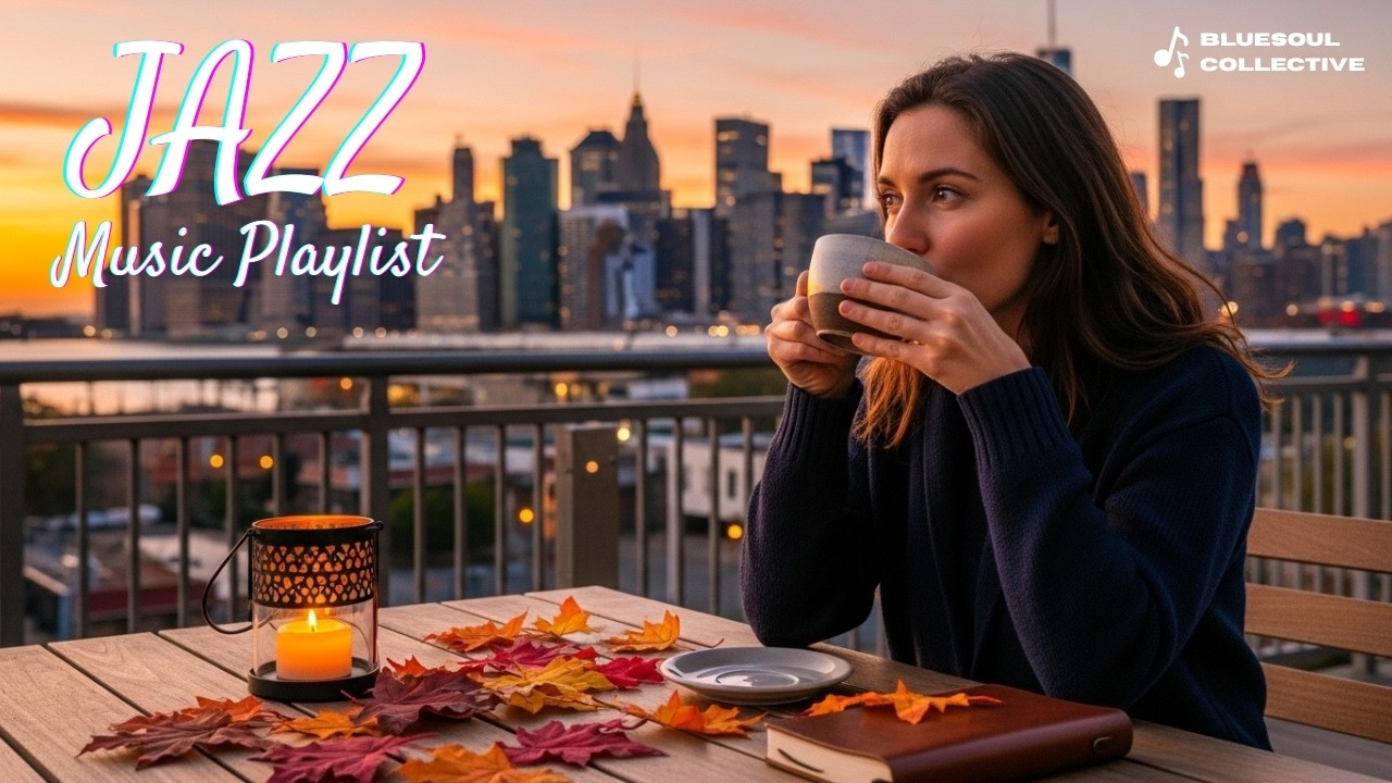 Sunset Coffee Jazz – Elegant Music and City Skyline