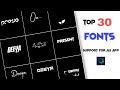 Top 30 Stylish Fonts In Alight Motion Ll How To Add Fonts In Alight Motion Ll Download Styles Font Top 30 Stylish Fonts In Alight Motion Ll How To Add Fonts In Alight Motion Ll Download Styles Font