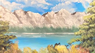 Acrylic Painting: Landscape-Acrylic on 18x24 canvas: Fun and Easy Beginner Artwork