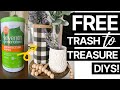 5 FREE Upcycled Trash To Treasure DIYS || Sustainable & Stylish!