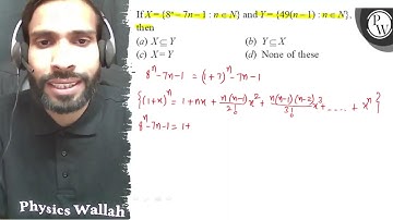 If \( X=\left\{8^{n}-7 n-1: n \in N\right\} \) and \( Y=\{49(n-1): ...