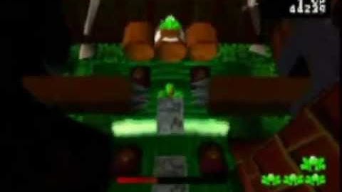 Frogger (PSX) Walkthrough Sewer Zone: 7-3 Uncanny Crusher